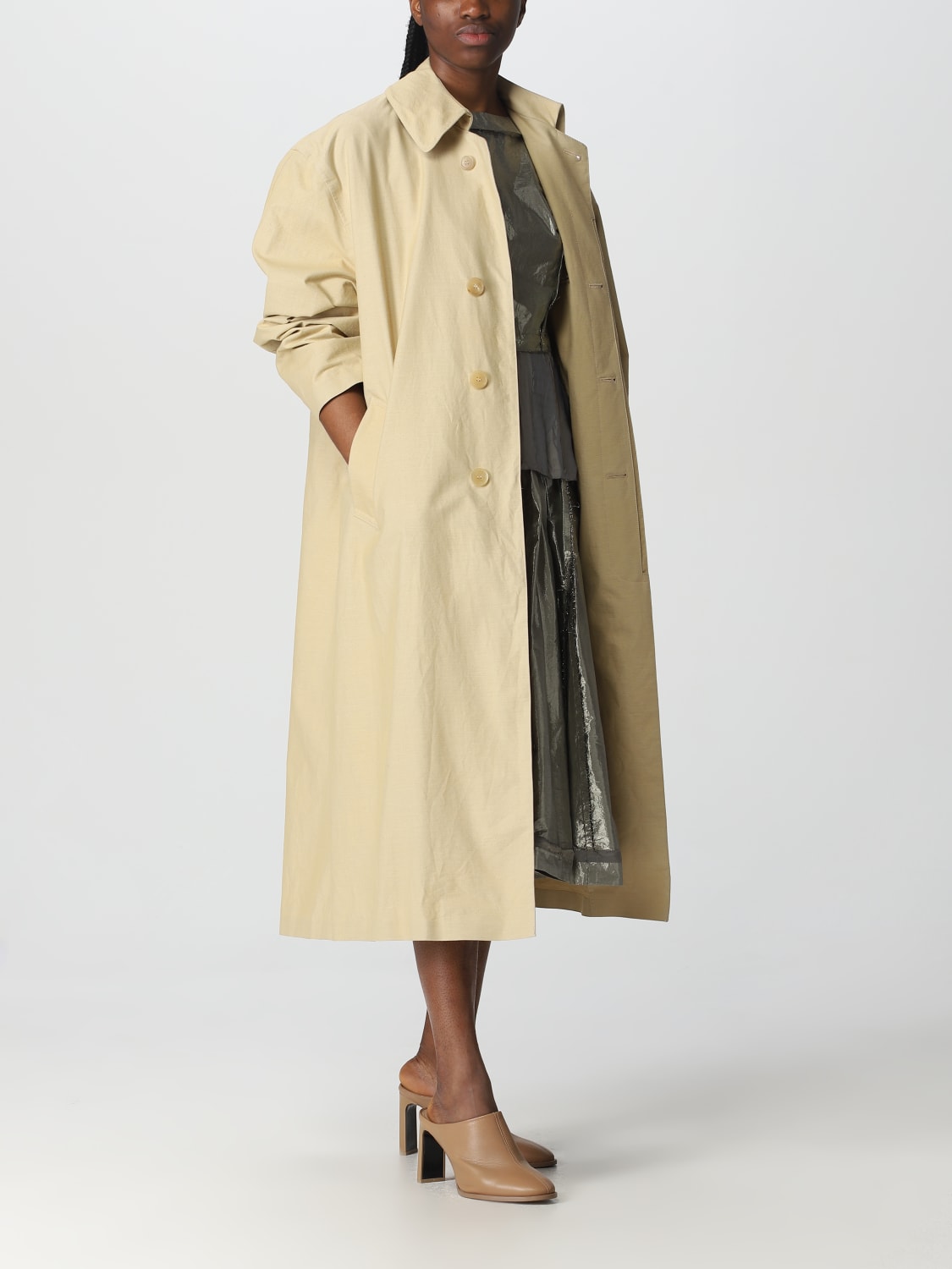 MAISON MARGIELA TRENCH: Trench Margiela in cotone, Beige - Img 2