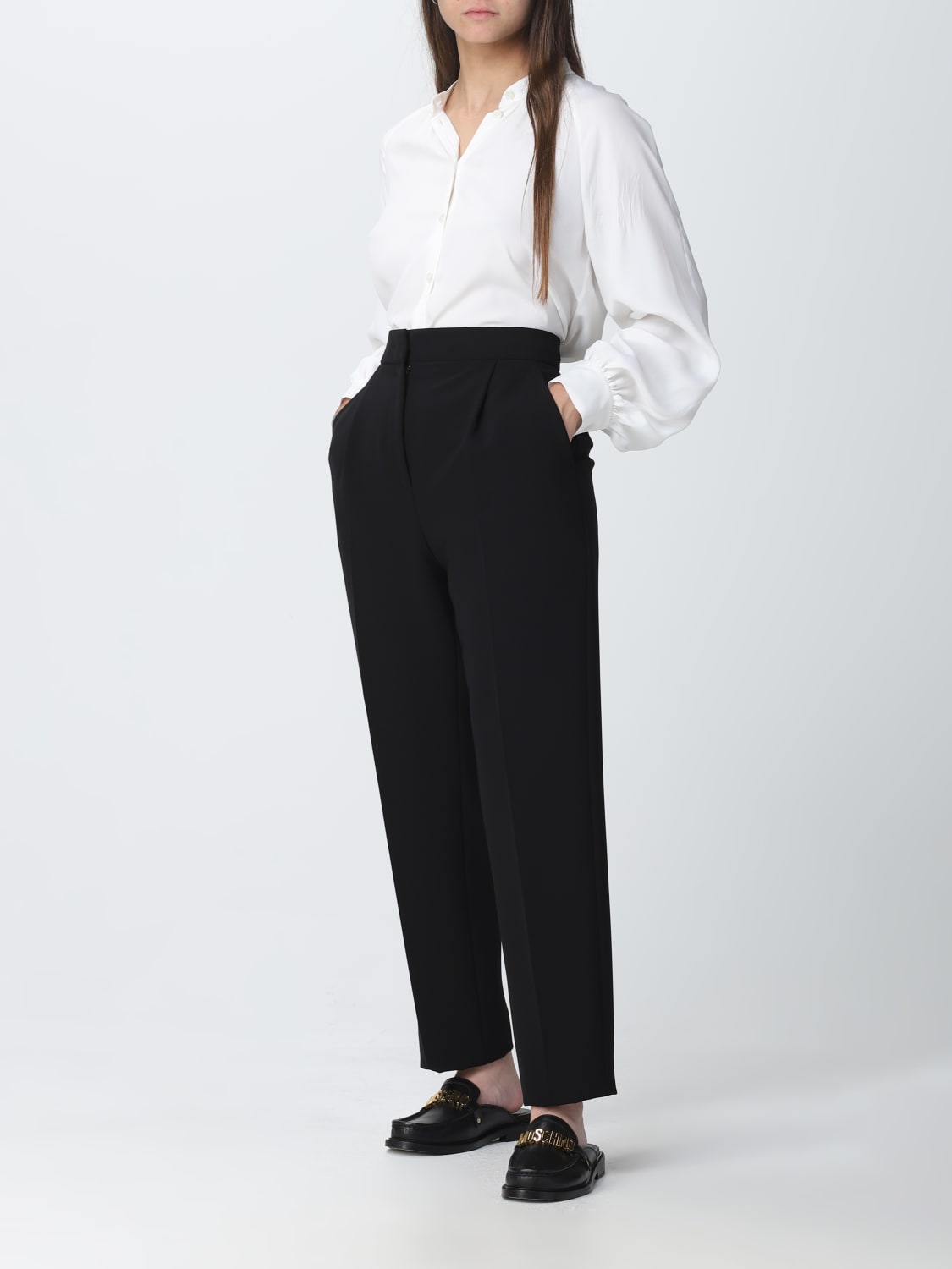 パンツ MOSCHINO COUTURE Woman Pants Black 03260425 0555 Moschino Couture Outlet: Pants woman - Black | Moschino