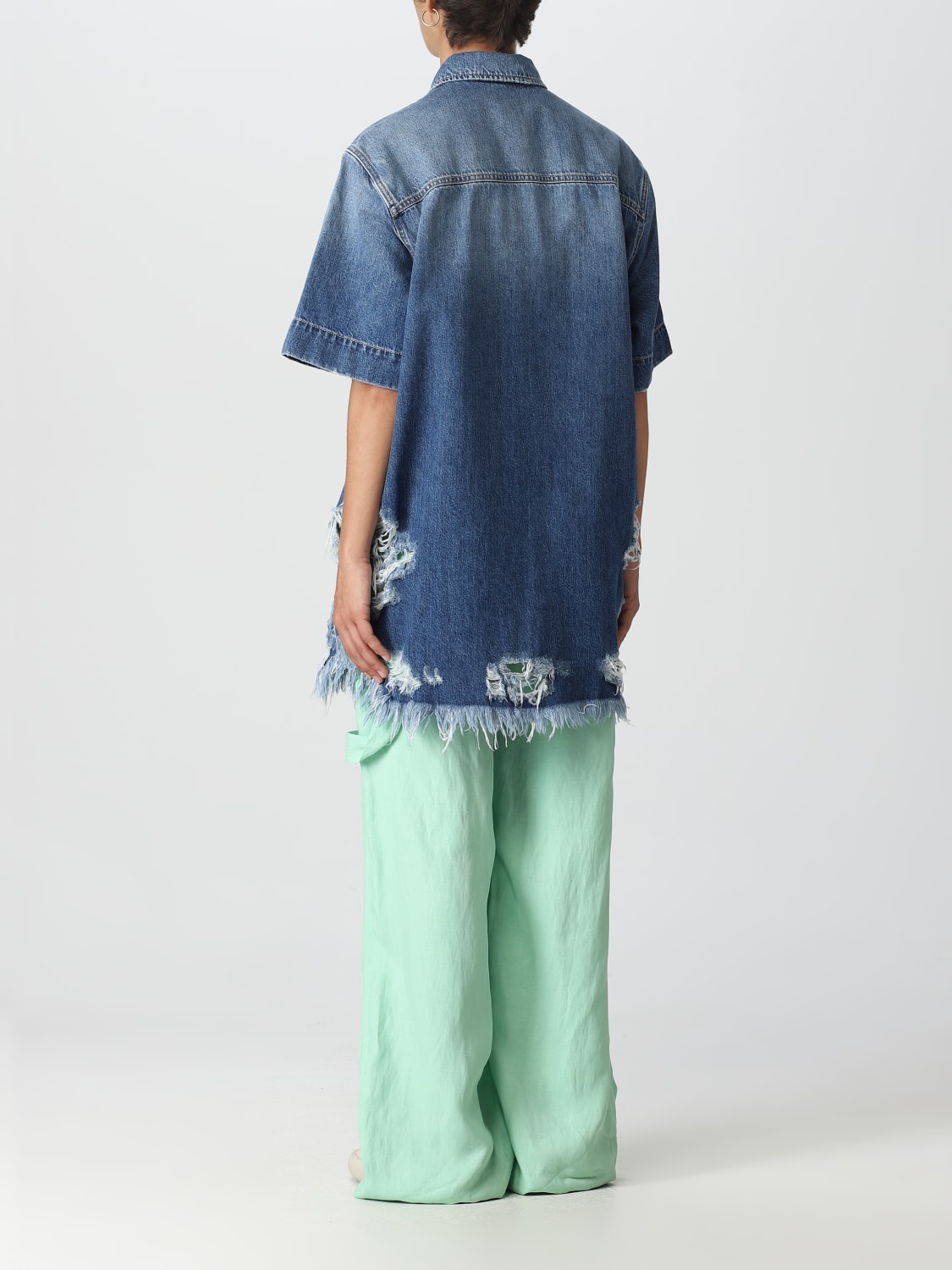 STELLA MCCARTNEY GONNA: Camicia Stella McCartney in denim, Blue - Img 3