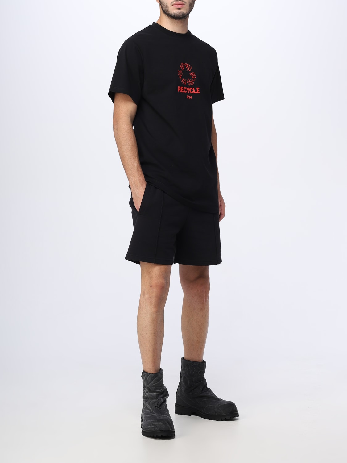 424 T-SHIRT: T-shirt men 424, Black - Img 2