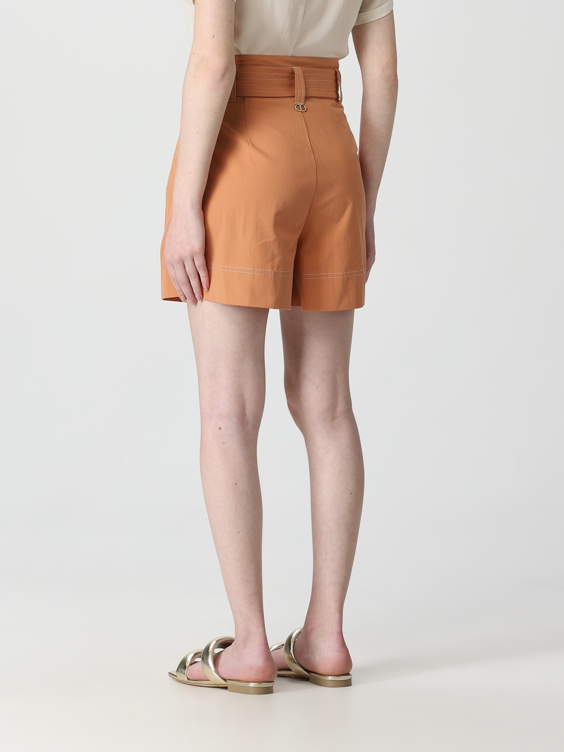 TWINSET SHORT: Twinset shorts in cotton, Orange - Img 2