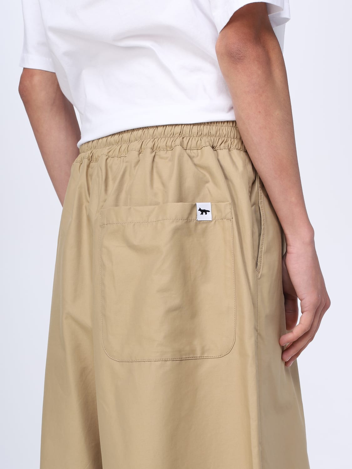 MAISON KITSUNÉ SHORT: Short men Maison KitsunÉ, Beige - Img 4