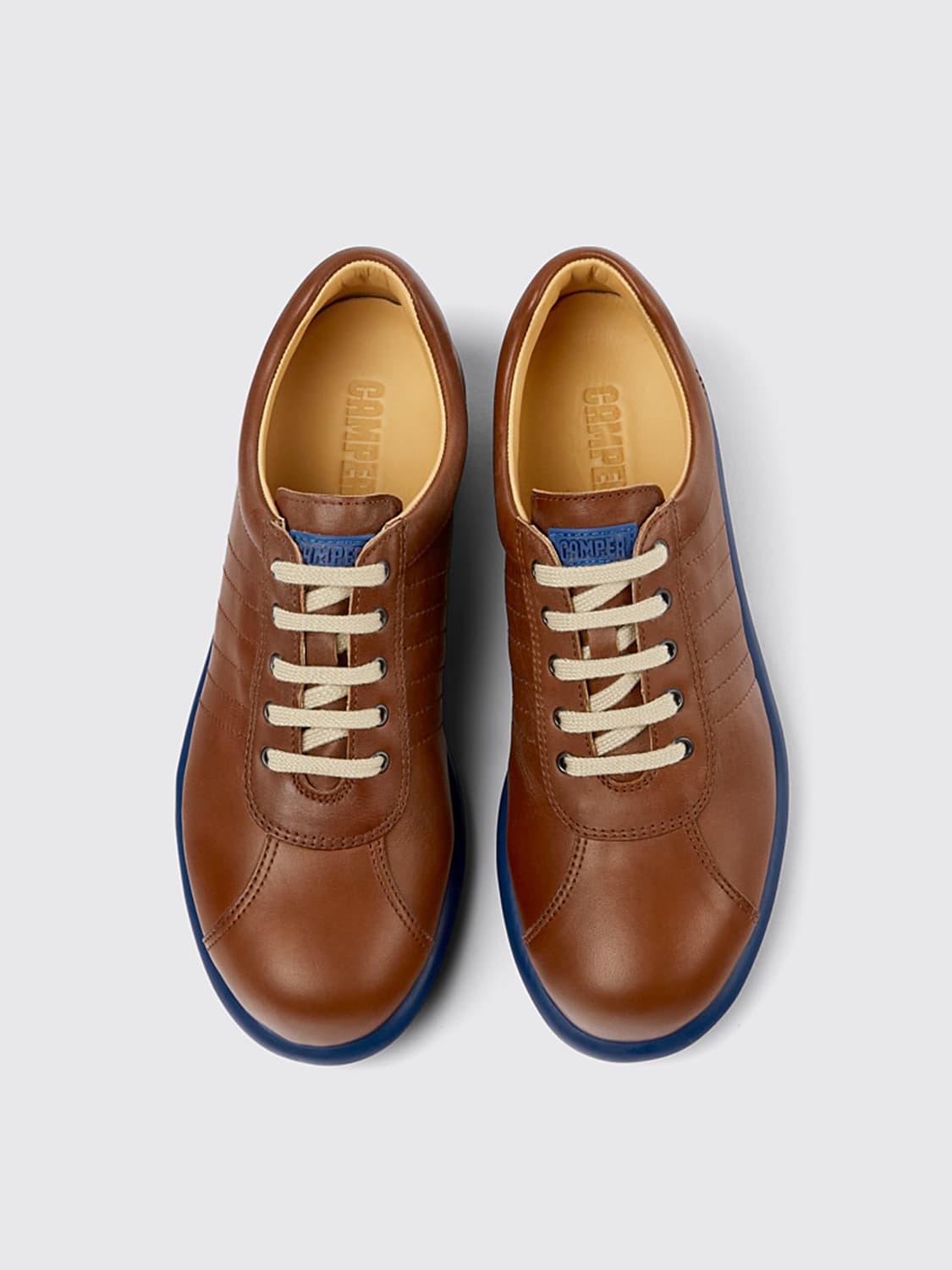 CAMPER SNEAKERS: Camper Pelotas leather sneakers, Brown - Img 3