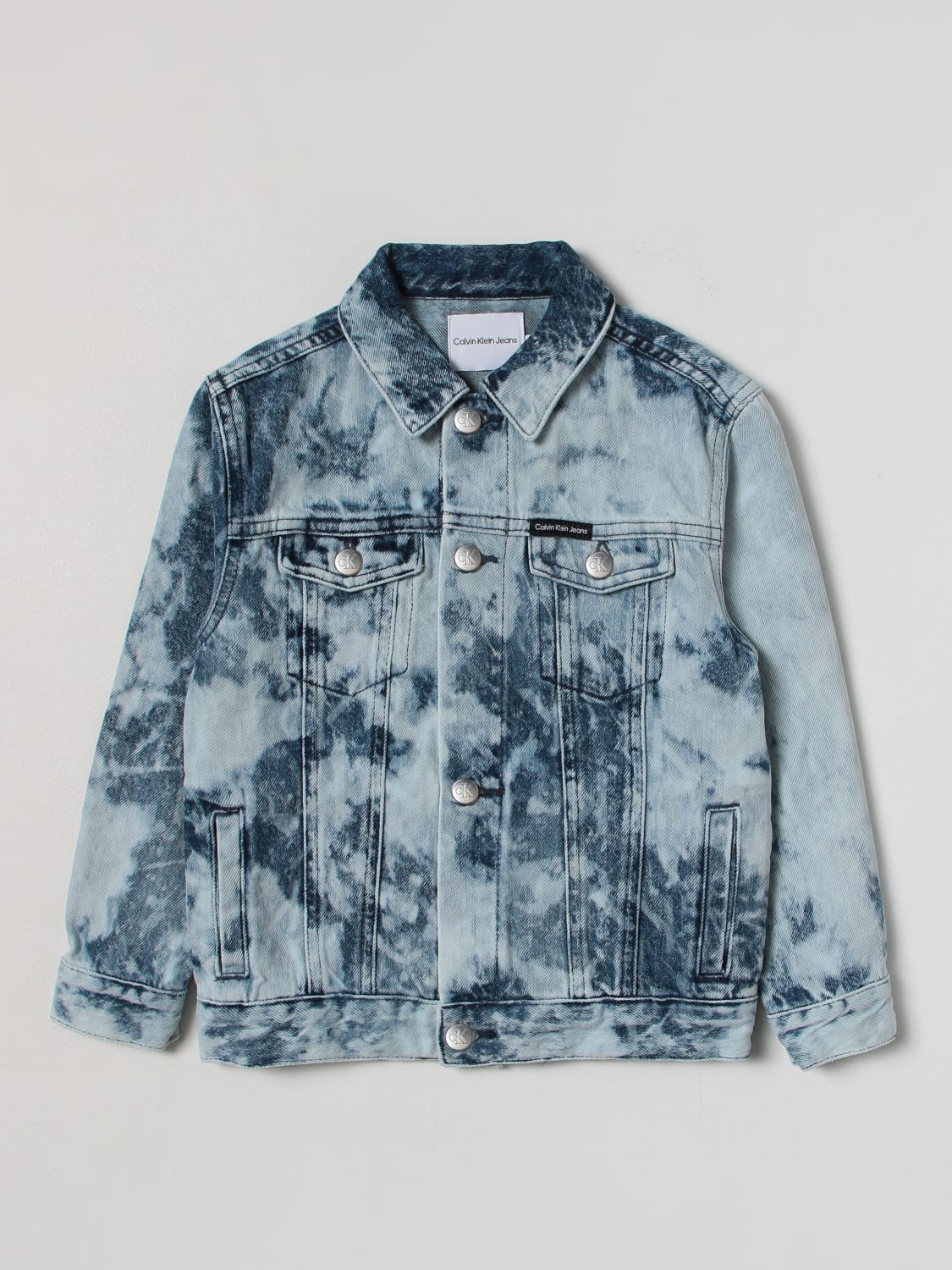 CALVIN KLEIN JACKET: Blazer kids Calvin Klein, Denim - Img 1