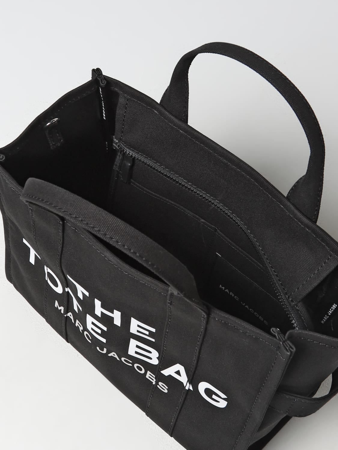 MARC JACOBS BORSA A MANO: Borsa The Tote Bag Marc Jacobs in canvas, Nero - Img 3