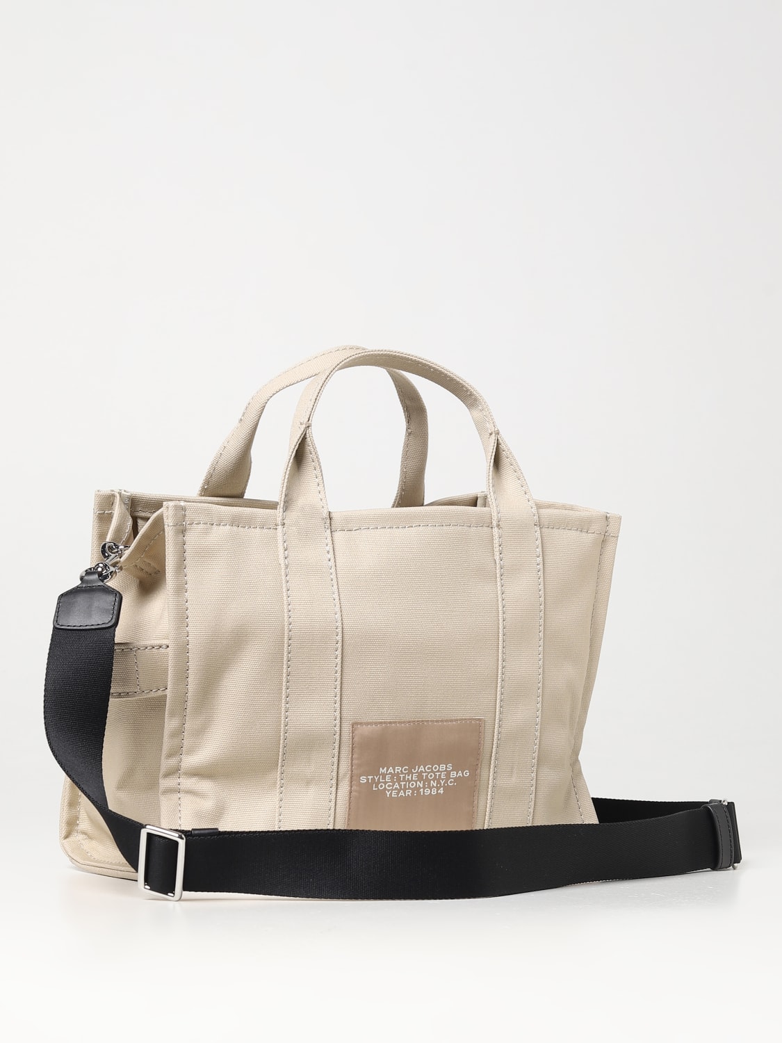 MARC JACOBS HANDBAG: Marc Jacobs The Tote Bag in canvas, Beige - Img 2