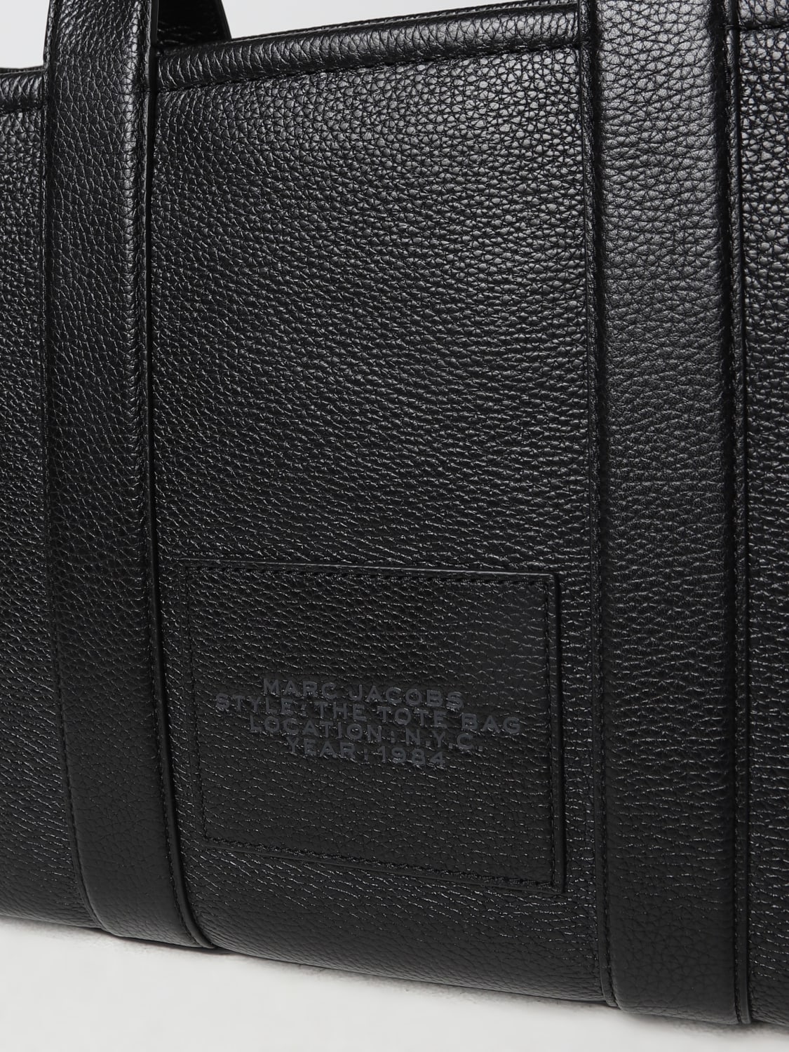 MARC JACOBS TOTE BAG: Marc Jacobs The Tote Bag in grained leather, Black - Img 3