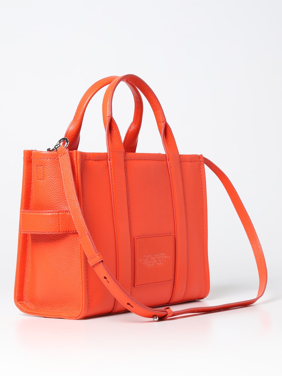 MARC JACOBS TOTE BAG: Marc Jacobs The Tote Bag in grained leather, Orange - Img 2
