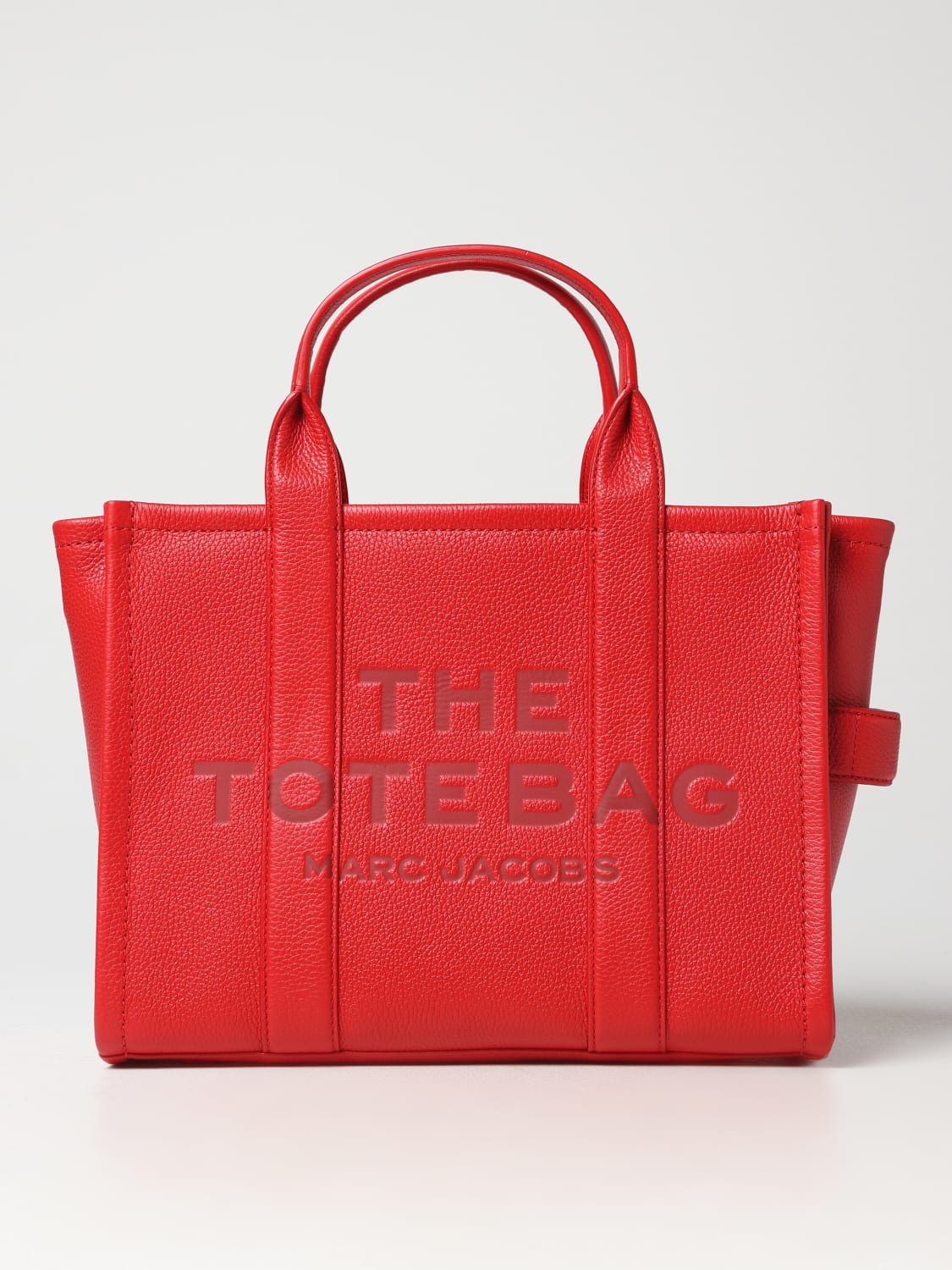 MARC JACOBS BORSA TOTE: Borsa The Tote Bag Marc Jacobs in pelle a grana, Rosso - Img 1