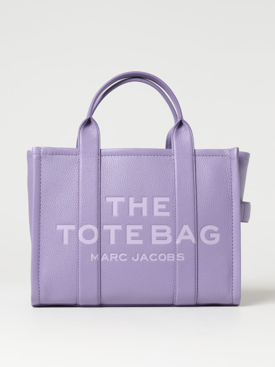 MARC JACOBS BORSA TOTE: Borsa The Tote Bag Marc Jacobs in pelle a grana, Viola - Img 1