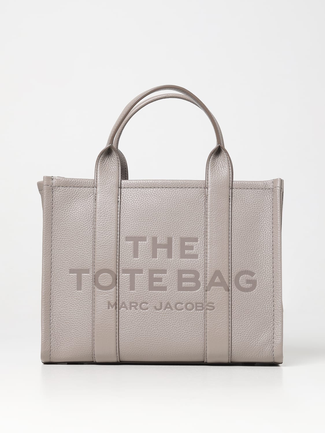 MARC JACOBS TOTE BAG: Marc Jacobs The Tote Bag in grained leather, Grey - Img 1