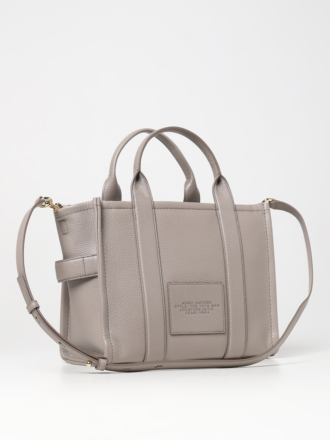 MARC JACOBS TOTE BAG: Marc Jacobs The Tote Bag in grained leather, Grey - Img 2