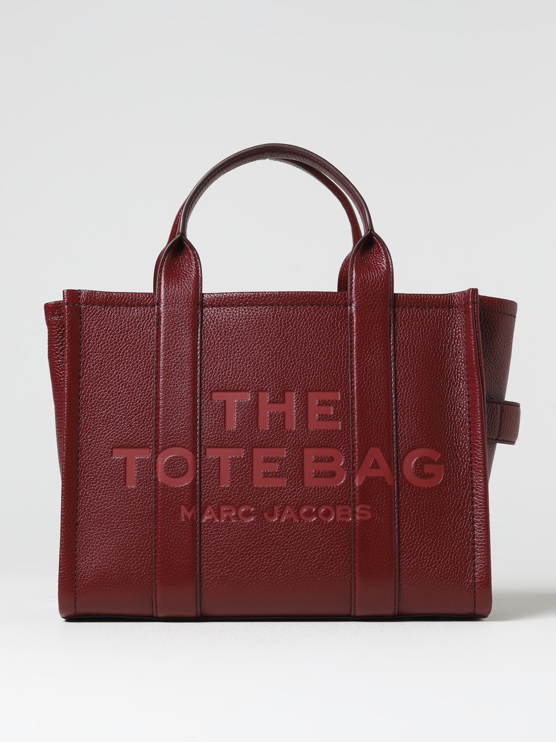 MARC JACOBS TOTE BAG: Marc Jacobs The Tote Bag in grained leather, Burgundy - Img 1