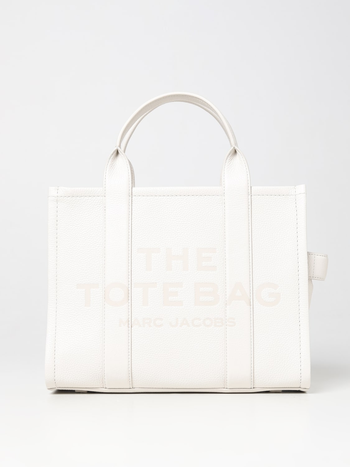 MARC JACOBS: The Tote Bag in grained leather - Yellow Cream