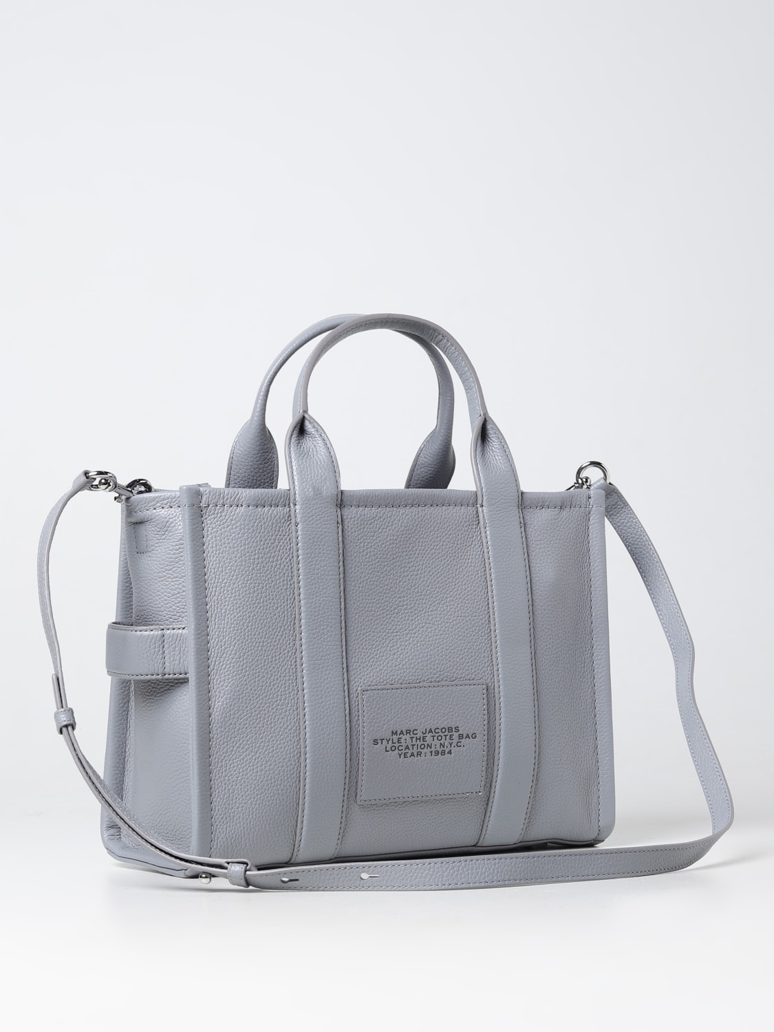 MARC JACOBS TOTE BAG: Marc Jacobs The Tote Bag in grained leather, Grey 1 - Img 2
