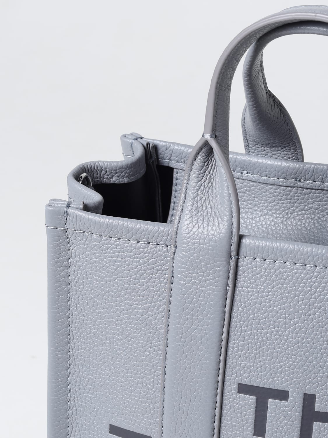 MARC JACOBS TOTE BAG: Marc Jacobs The Tote Bag in grained leather, Grey 1 - Img 3