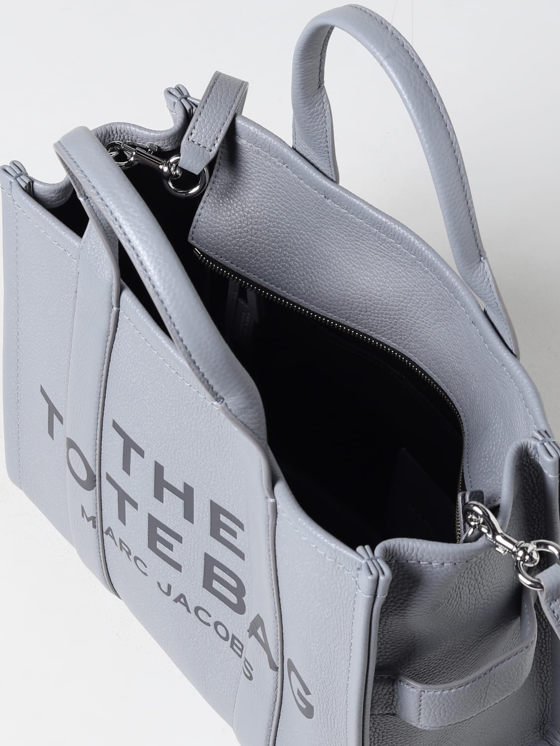 MARC JACOBS TOTE BAG: Marc Jacobs The Tote Bag in grained leather, Grey 1 - Img 4