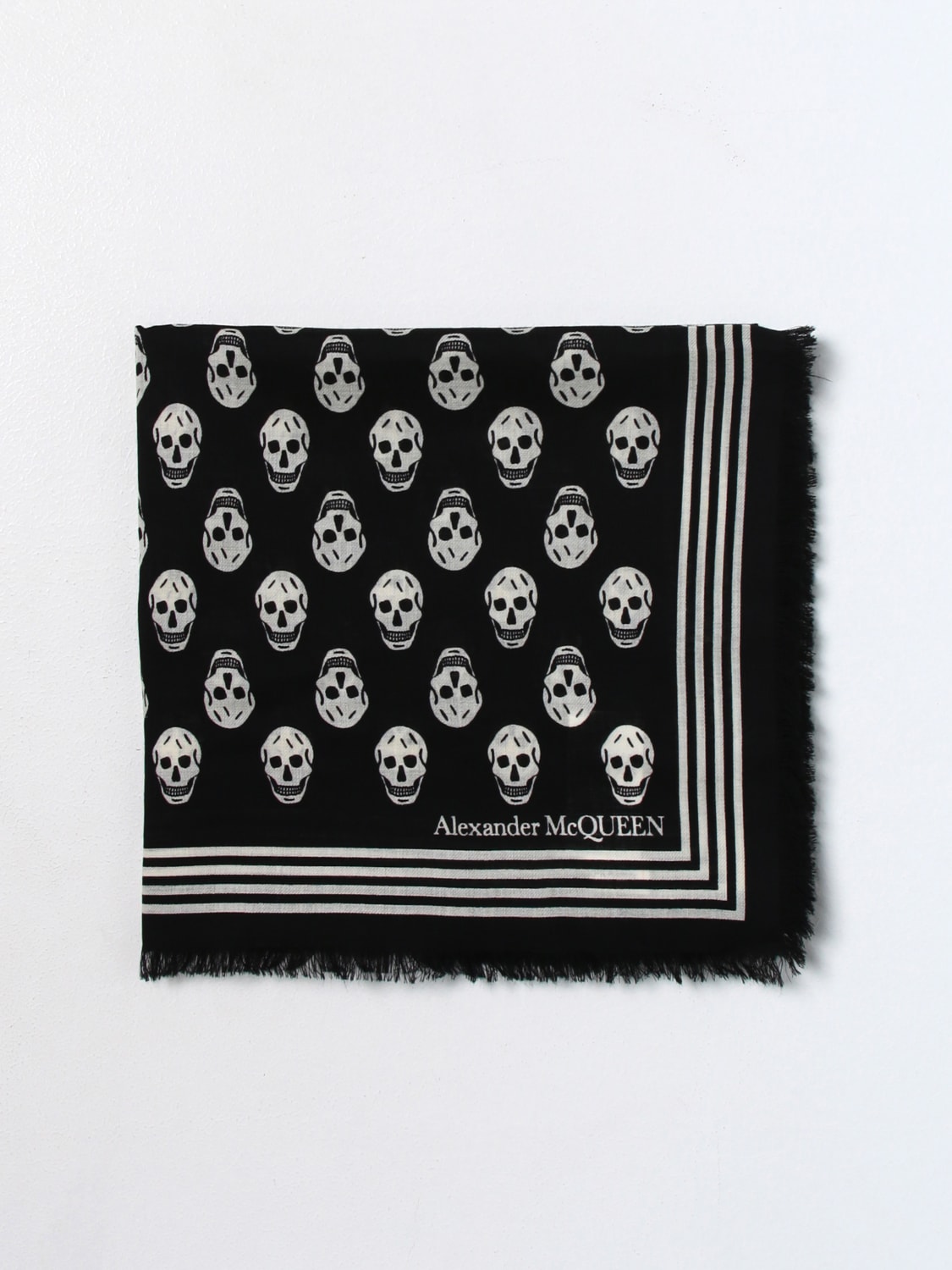 Alexander McQueen scarf in jacquard wool