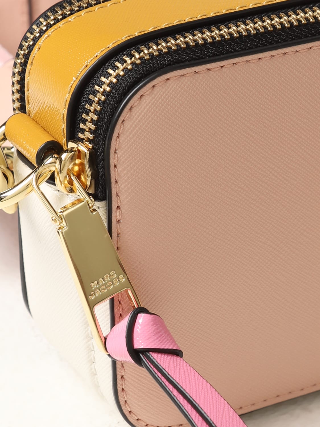 MARC JACOBS BORSA MINI: Borsa The Snapshot Marc Jacobs in pelle saffiano, Rosa - Img 3