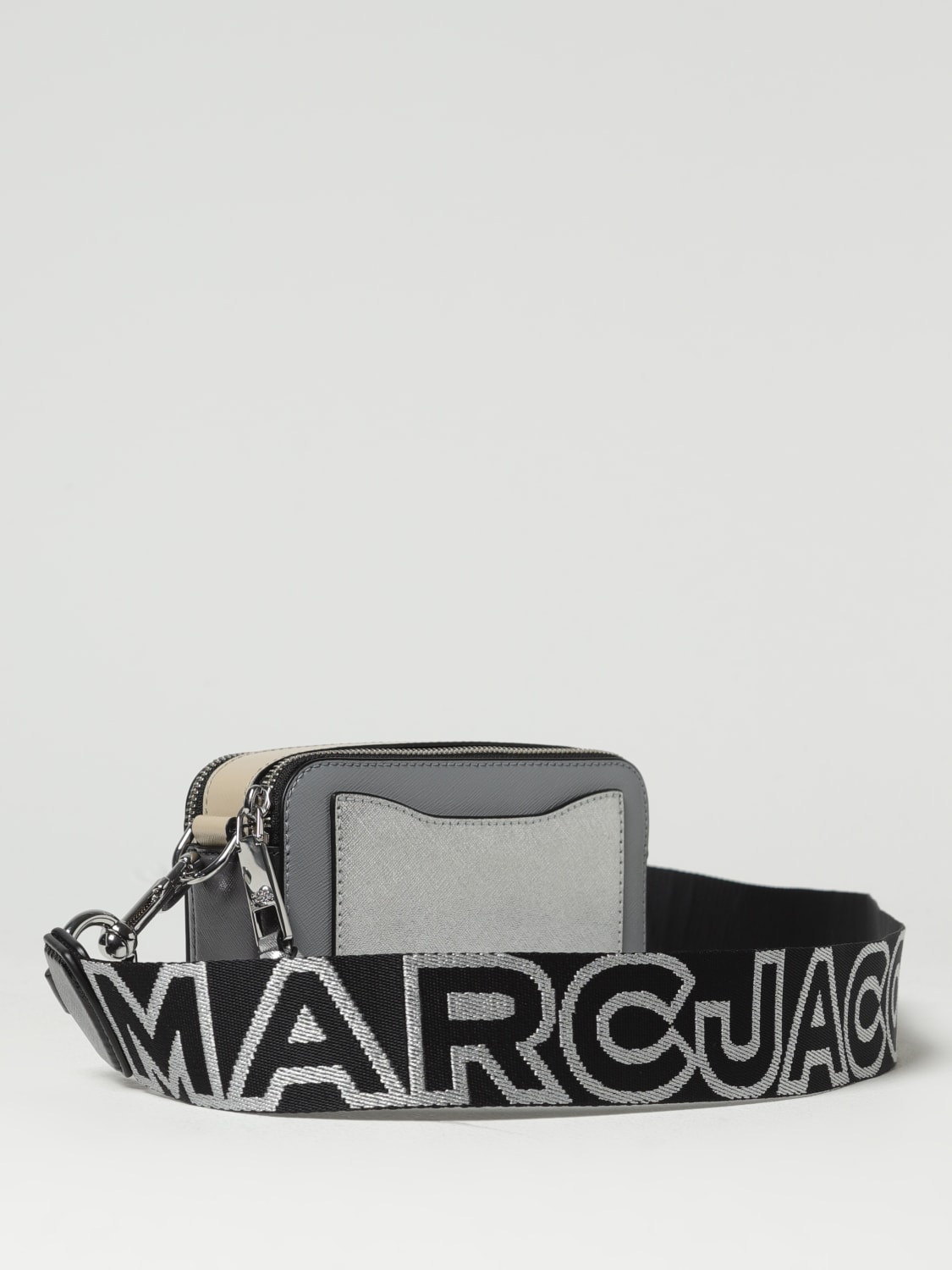 MARC JACOBS: Snapshot bag in saffiano leather - Grey | Marc