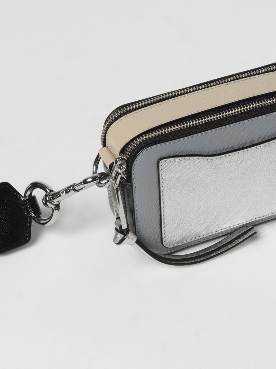 MARC JACOBS: Snapshot bag in saffiano leather - Grey | Marc