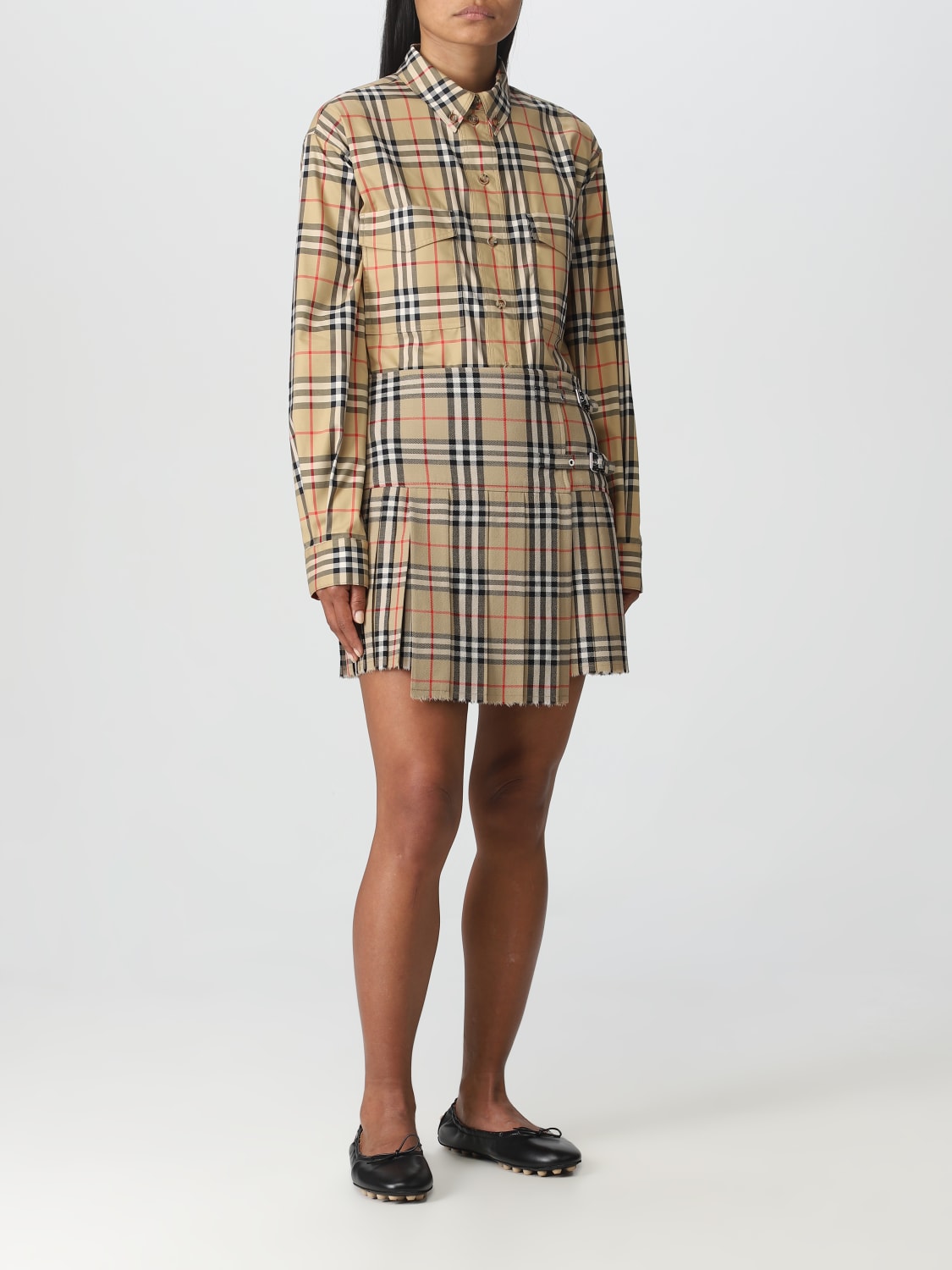 BURBERRY SKIRT: Burberry wool skirt, Beige - Img 2