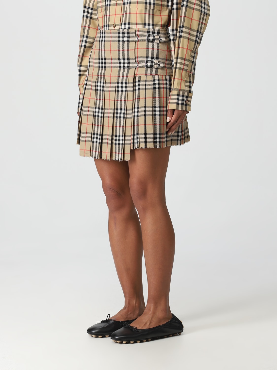 BURBERRY SKIRT: Burberry wool skirt, Beige - Img 4