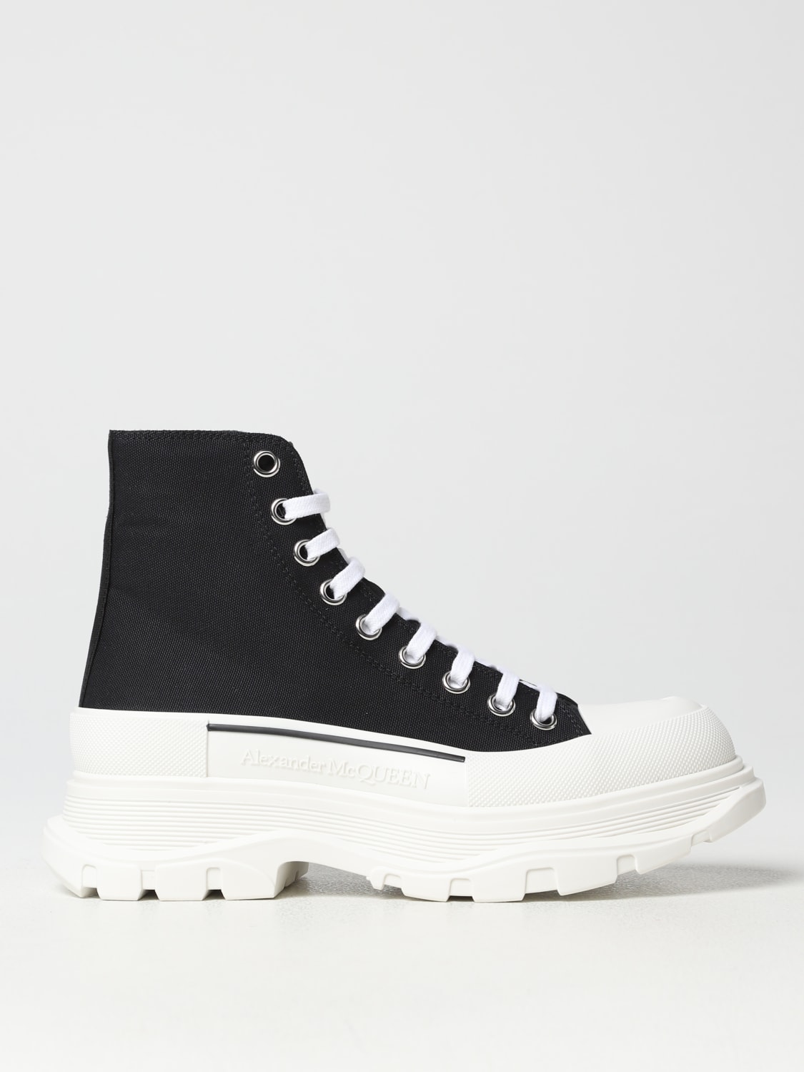 スニーカー alexander mcqueen SNEAKER (705659W4MV2 1070) McQueen Outlet: sneakers in canvas - Black | McQueen