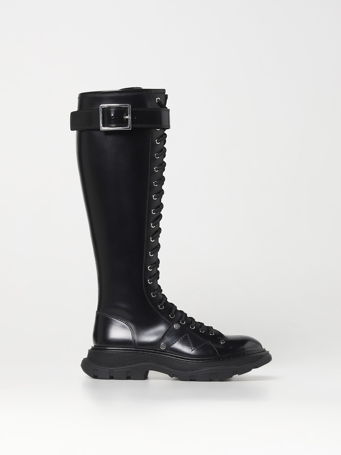 Alexander McQueen Tread Slick boots in brushed leather