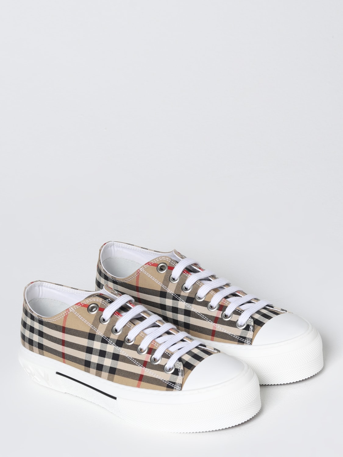 Burberry Jack Vintage Check sneakers in jacquard organic cotton