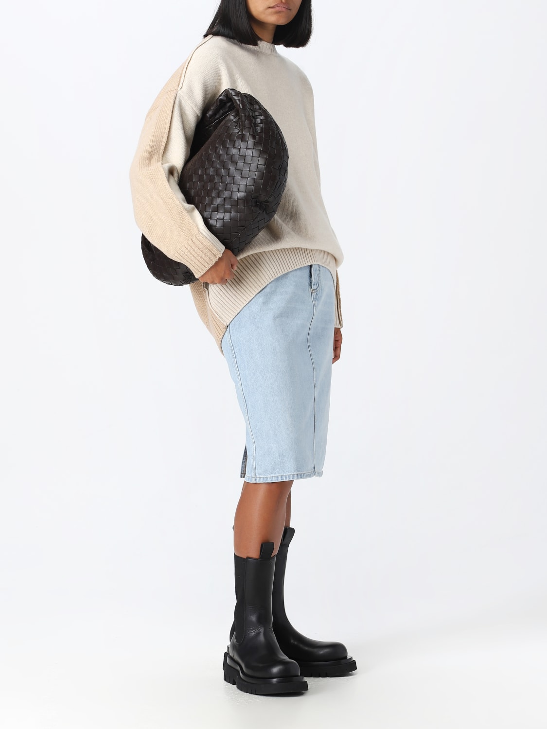 BOTTEGA VENETA SCHULTERTASCHE: Umhängetasche damen Bottega Veneta, Braun - Img 2