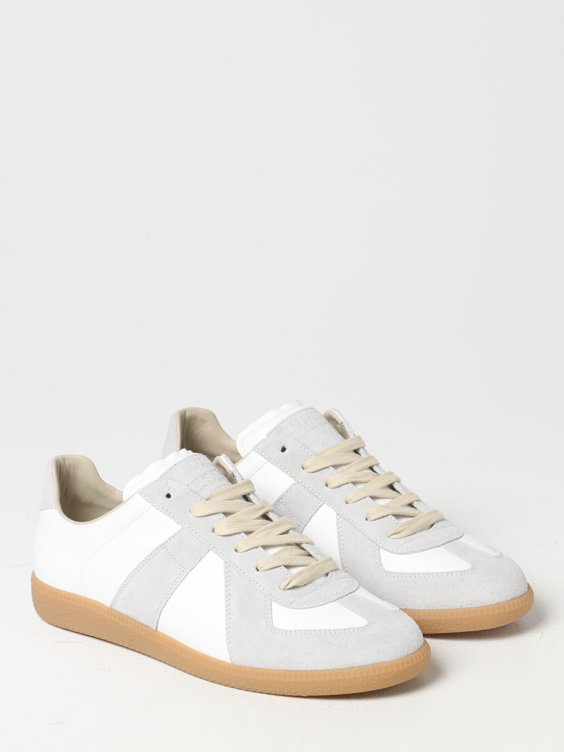 MAISON MARGIELA SNEAKERS: Sneakers Replica Maison Margiela in pelle con cucitura a filo, Bianco - Img 2
