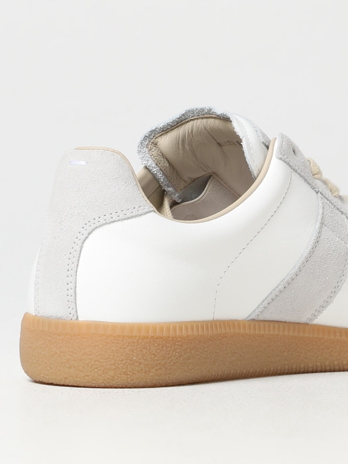 MAISON MARGIELA SNEAKERS: Sneakers Replica Maison Margiela in pelle con cucitura a filo, Bianco - Img 3