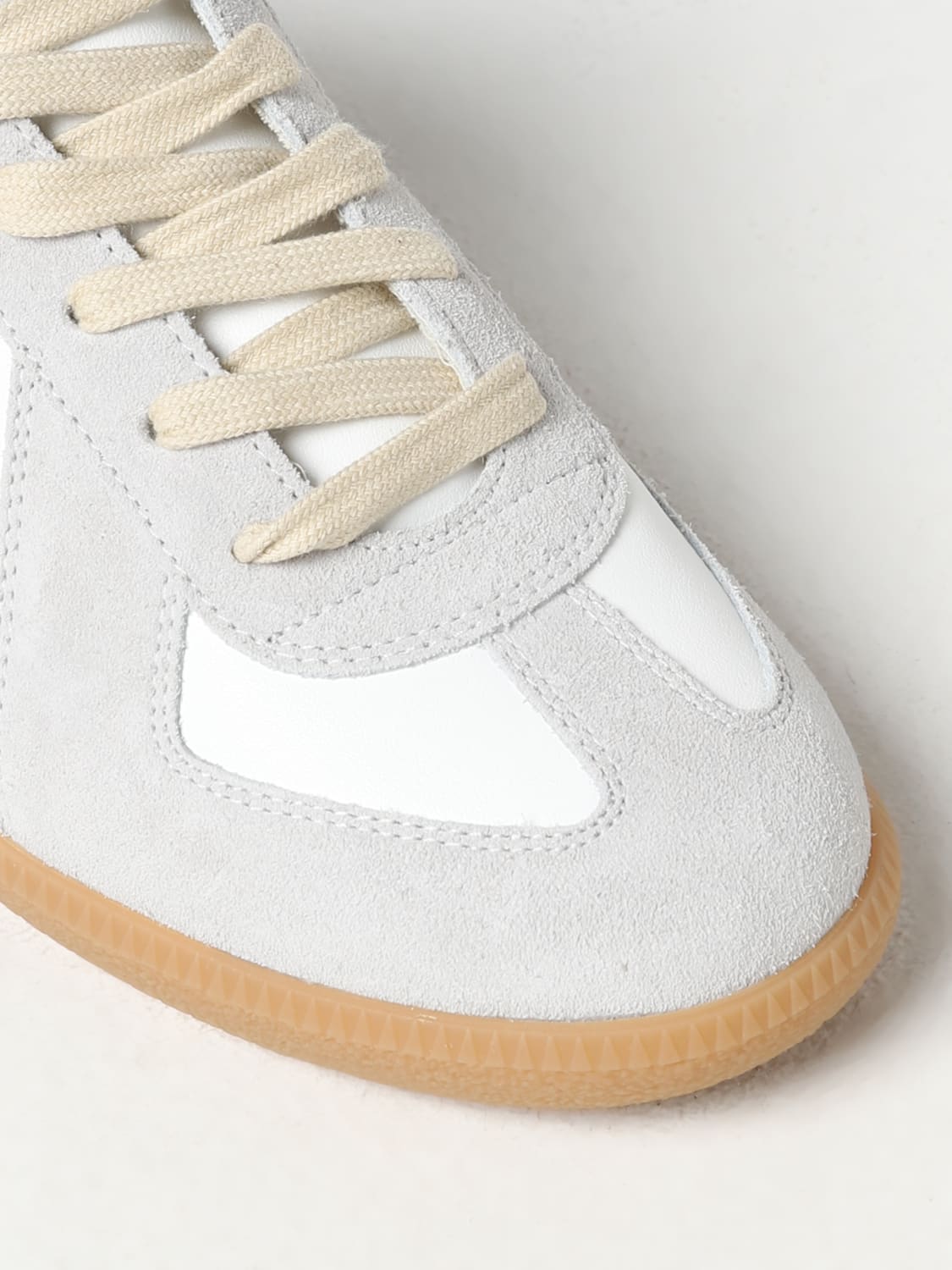 MAISON MARGIELA SNEAKERS: Sneakers Replica Maison Margiela in pelle con cucitura a filo, Bianco - Img 4