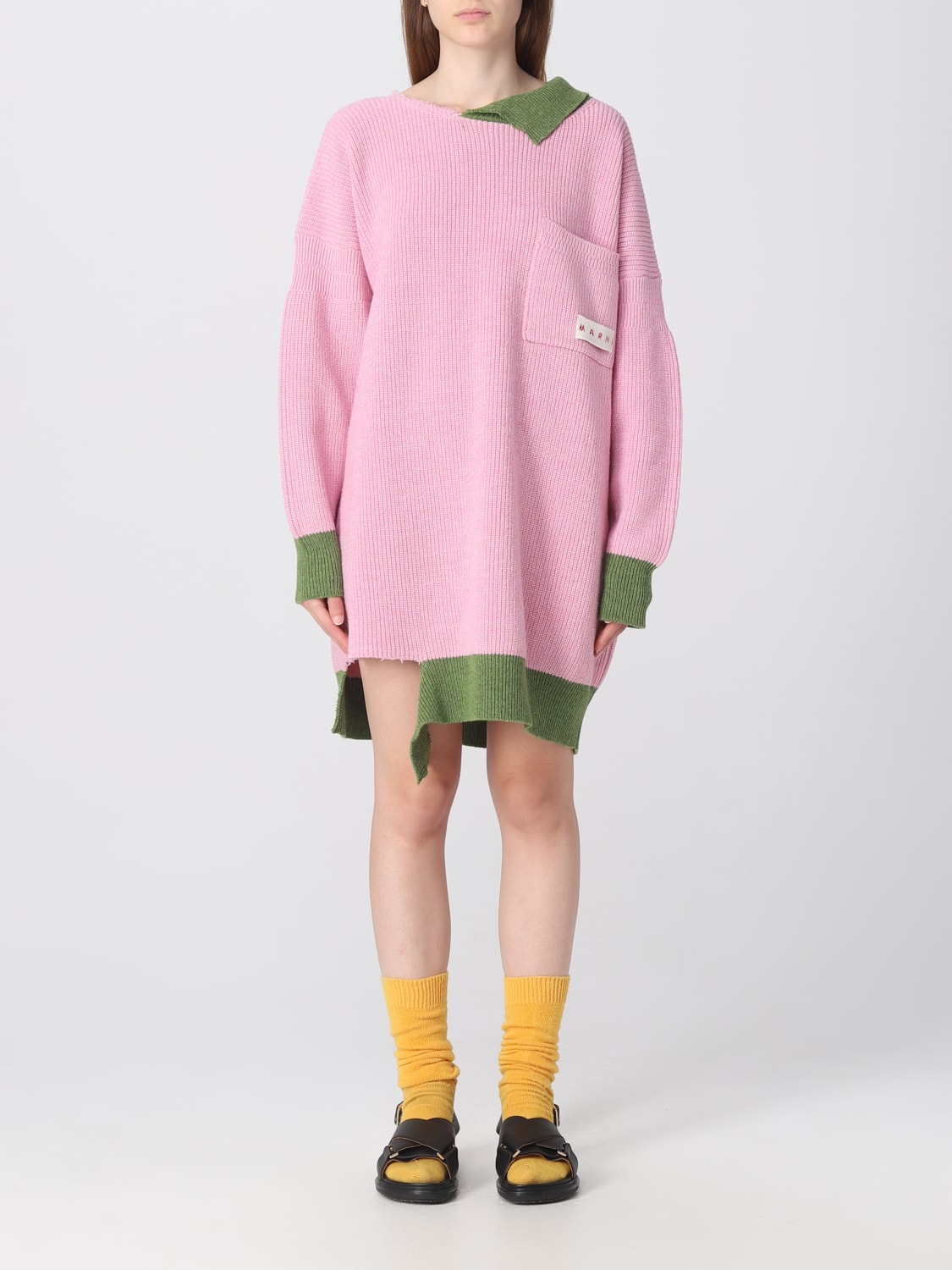 MARNI DRESS: Marni suit in wool and cotton blend, Pink - Img 1