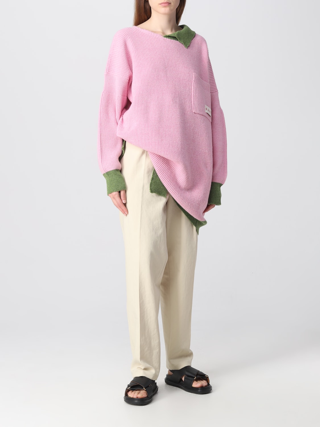 MARNI DRESS: Marni suit in wool and cotton blend, Pink - Img 2