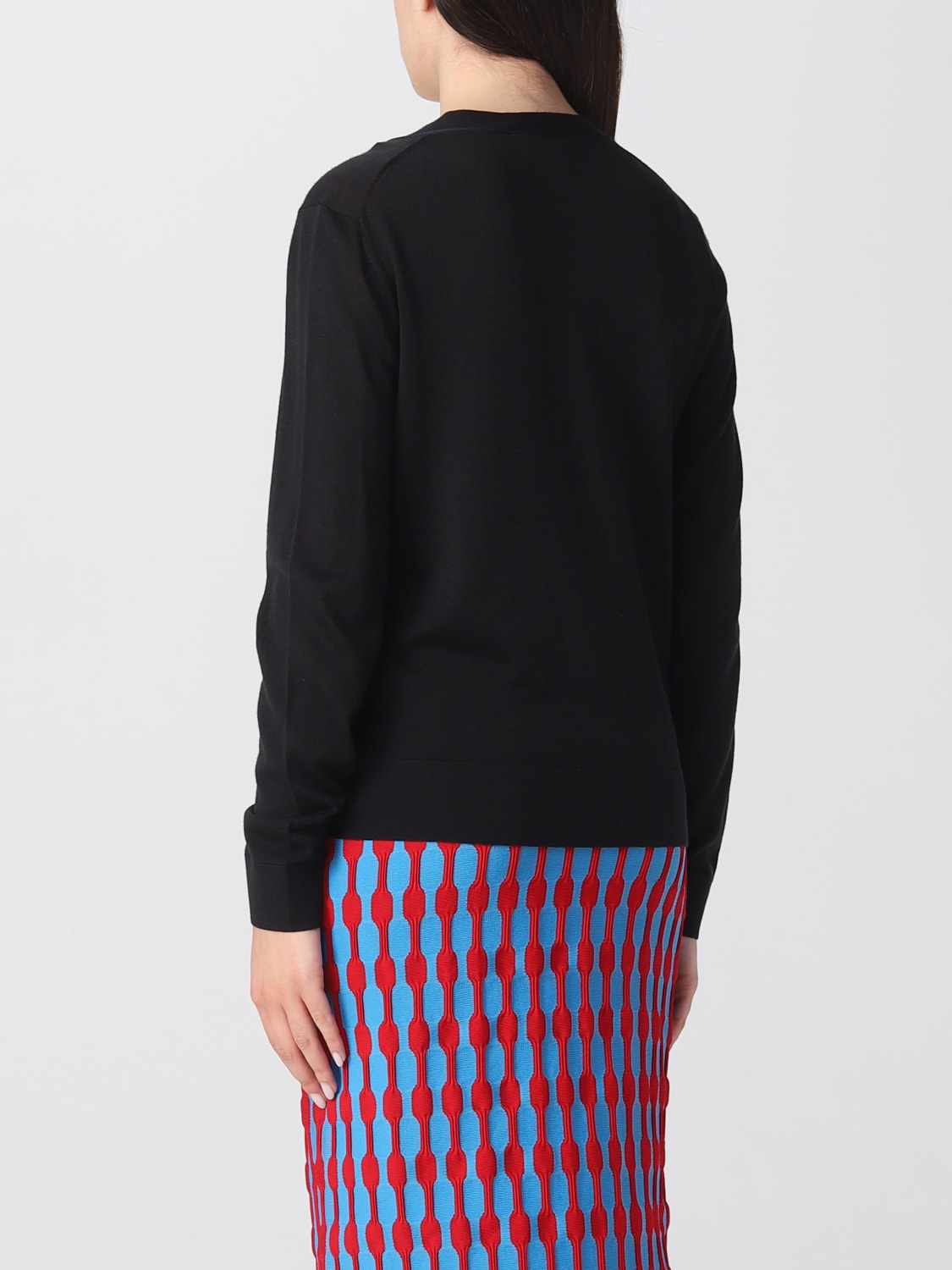 TORY BURCH SWEATER: Tory Burch wool and silk blend cardigan, Black - Img 3