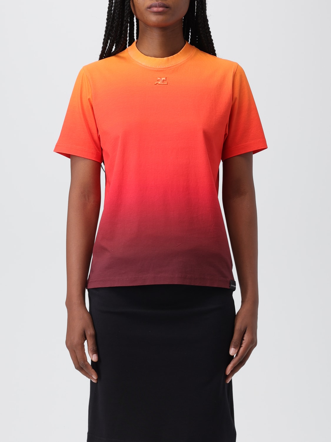 COURRÈGES T-SHIRT: T-shirt woman CourrÈges, Multicolor - Img 1