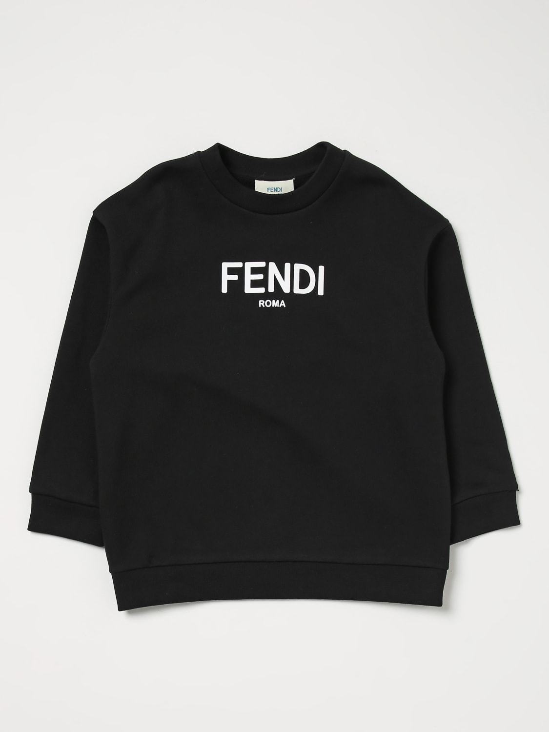 FENDI JERSEY: Jersey niños Fendi Kids, Negro 1 - Img 1