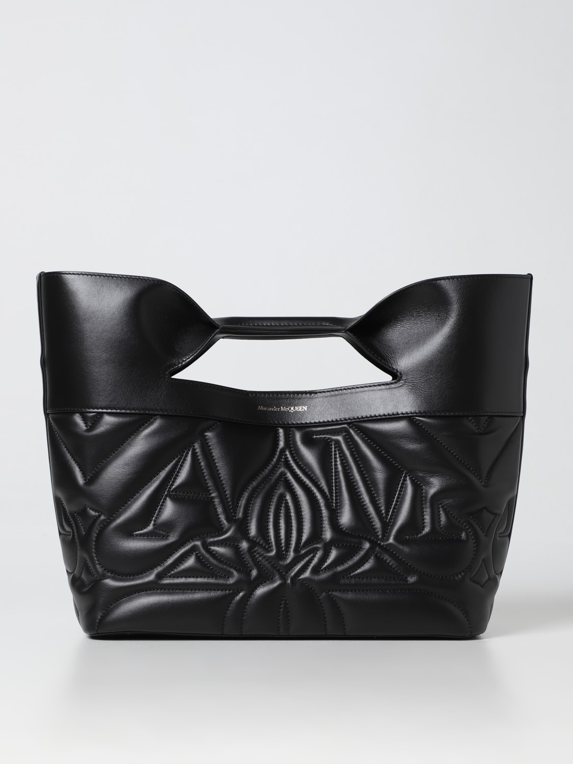 ハンドバッグ ALEXANDER MCQUEEN Woman Handbag Black 7095661BLFU 1000 McQueen Outlet: The Bow bag in quilted leather - Black