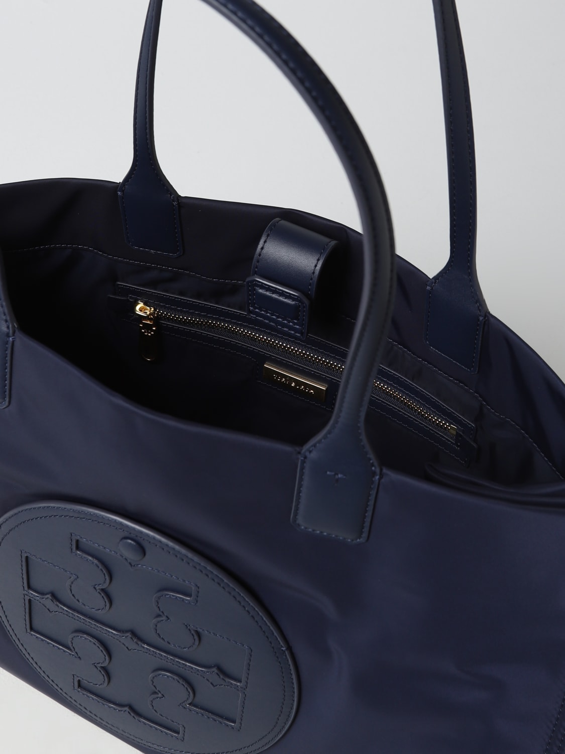 Navy blue tory burch tote online