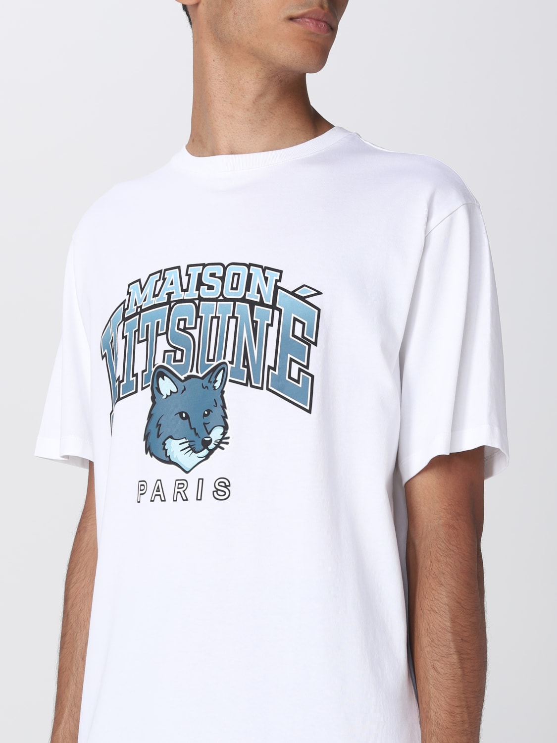 MAISON KITSUNÉ T-SHIRT: Maison Kitsuné cotton t-shirt, White - Img 3