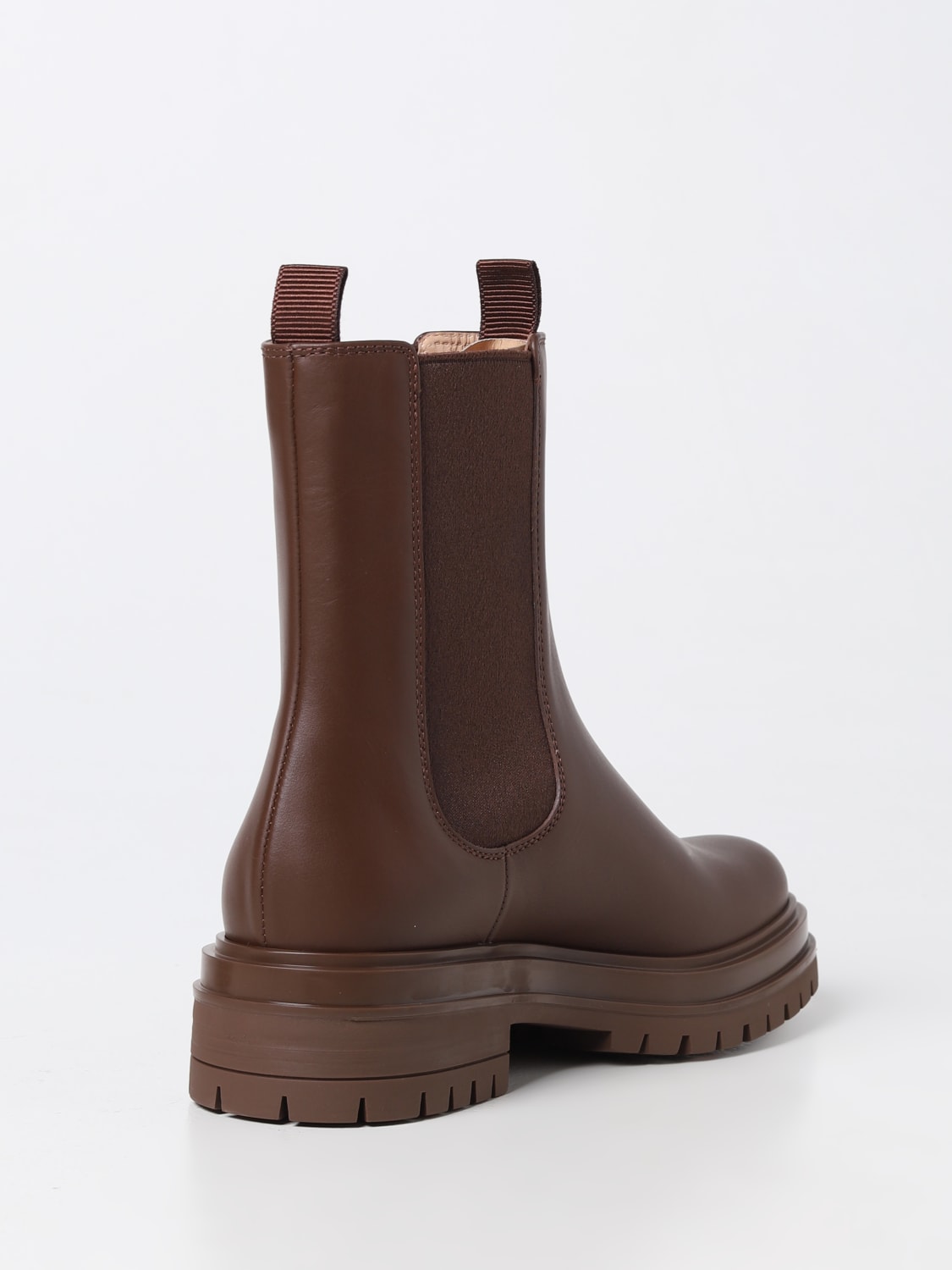 GIANVITO ROSSI BOOTS: Flat ankle boots woman Gianvito Rossi, Brown - Img 3