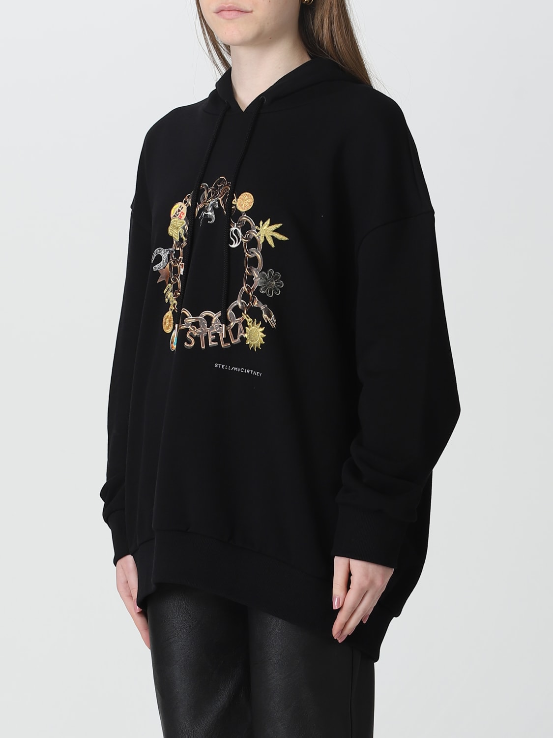 STELLA MCCARTNEY SWEATER: Stella McCartney cotton sweatshirt, Black - Img 4