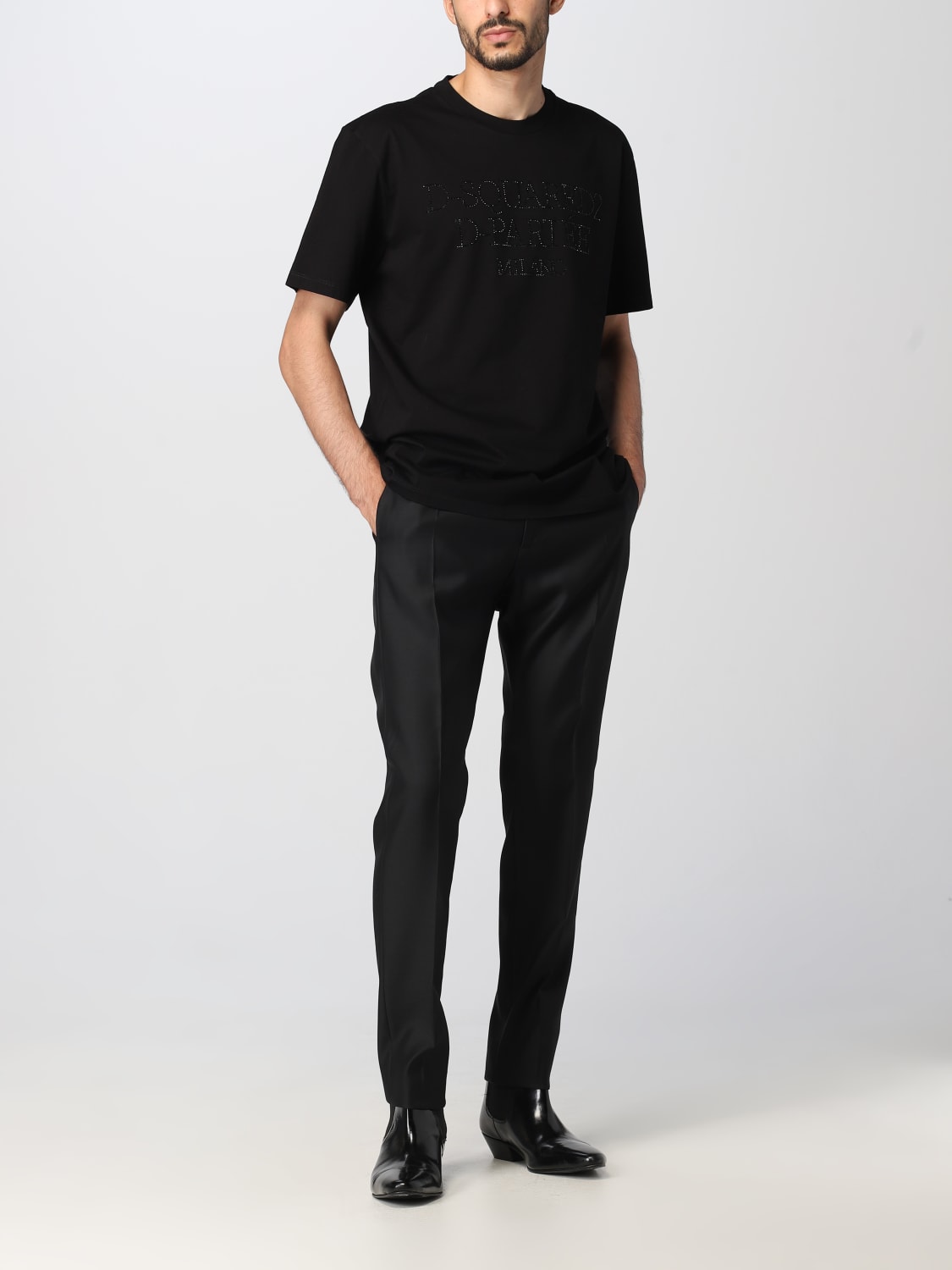 DSQUARED2 PANTS: Dsquared2 pants in wool and silk, Black - Img 2