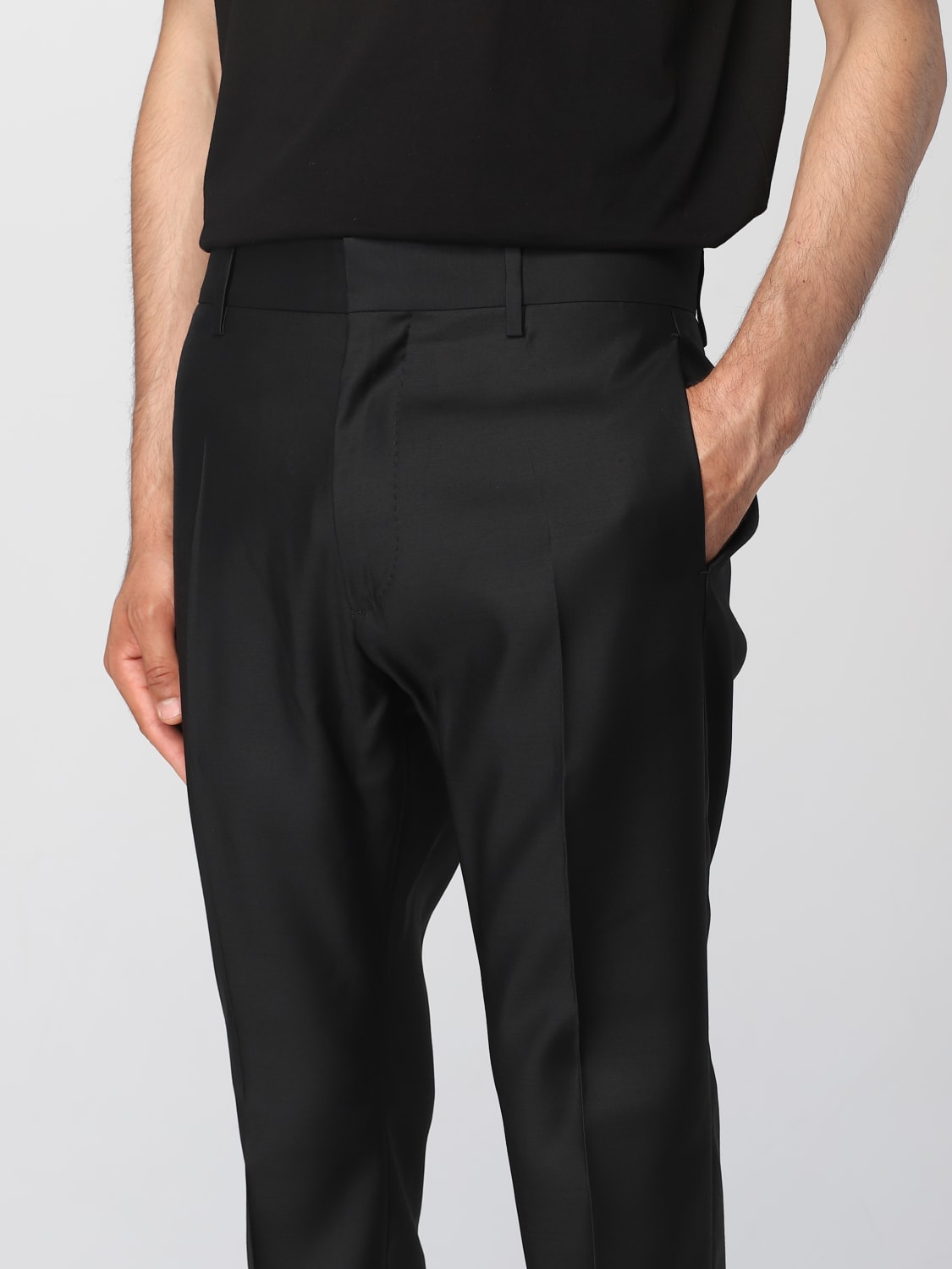 DSQUARED2 PANTS: Dsquared2 pants in wool and silk, Black - Img 4