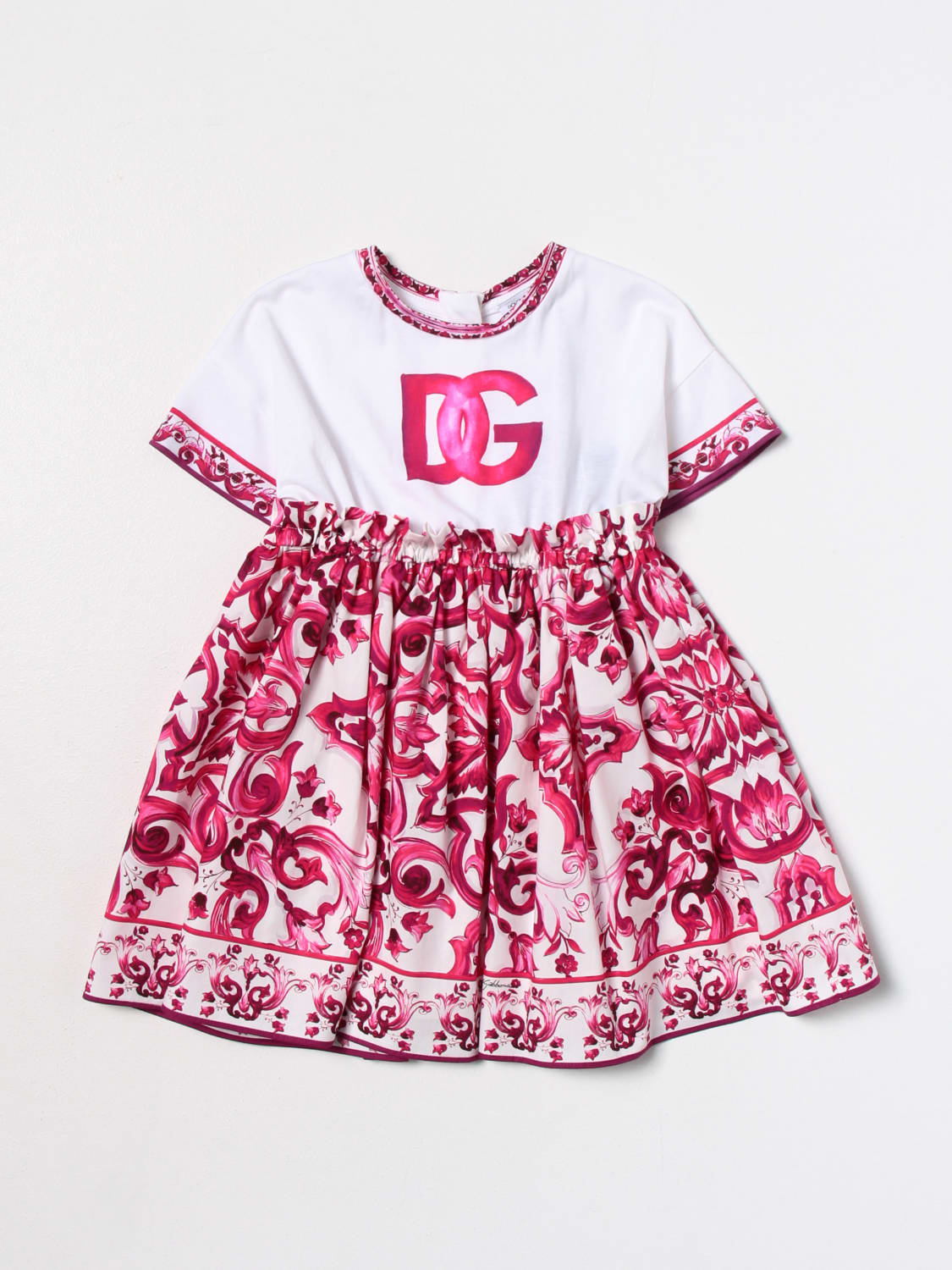 DOLCE & GABBANA DRESS: Dolce & Gabbana dress in cotton, Fuchsia - Img 1