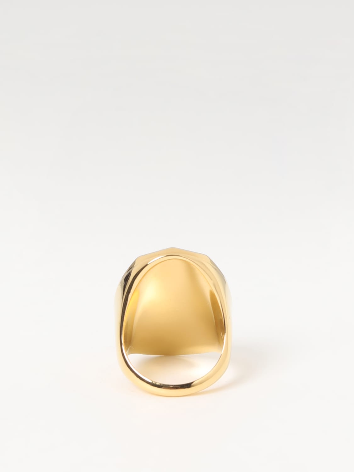 アクセサリーその他 ALEXANDER MCQUEEN Men Jewel Gold 757452J160T 0448 McQueen Outlet: The Faceted ring in brass - Gold | McQueen