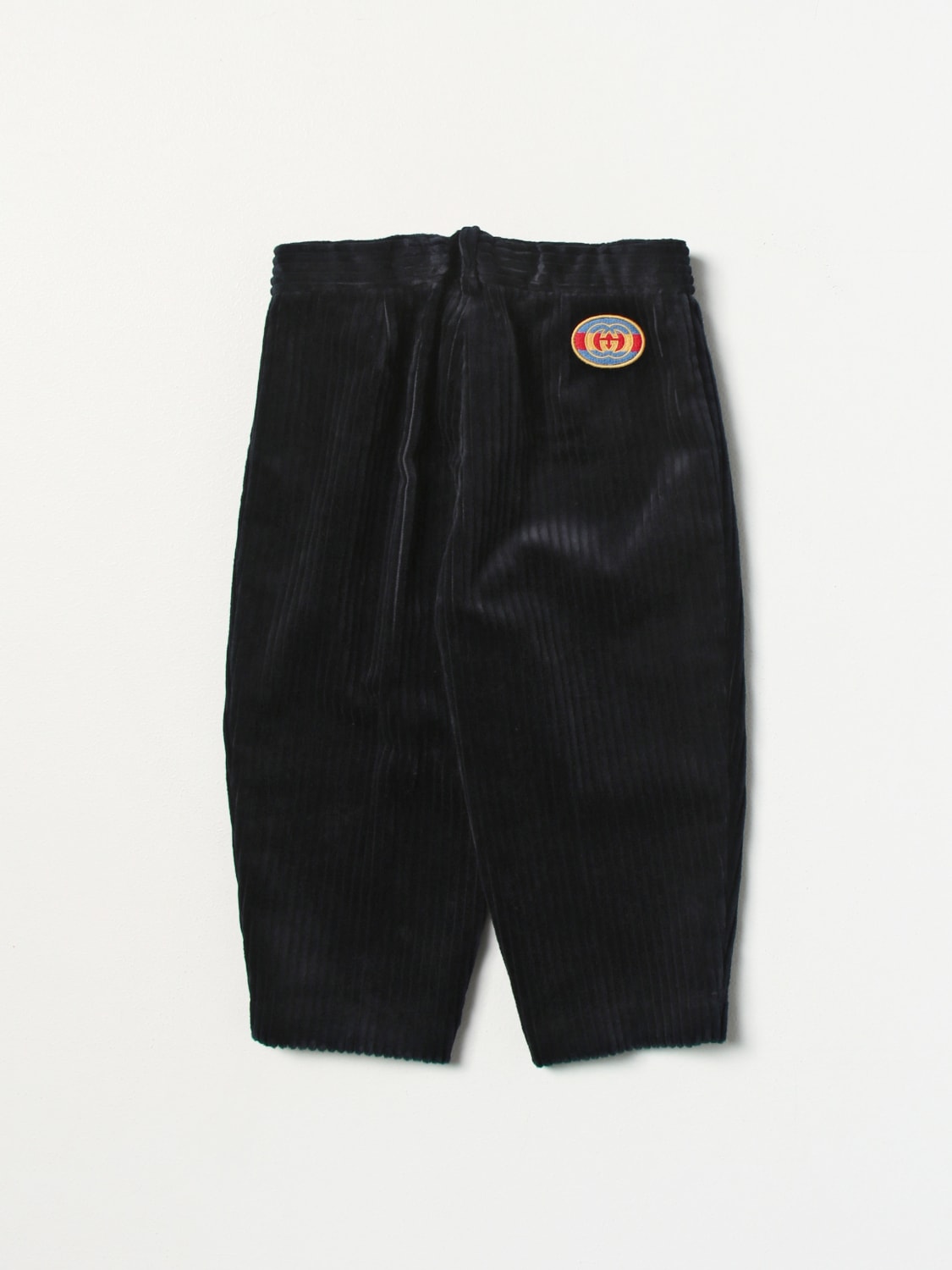 GUCCI PANTS: Gucci velvet pants, Blue - Img 2