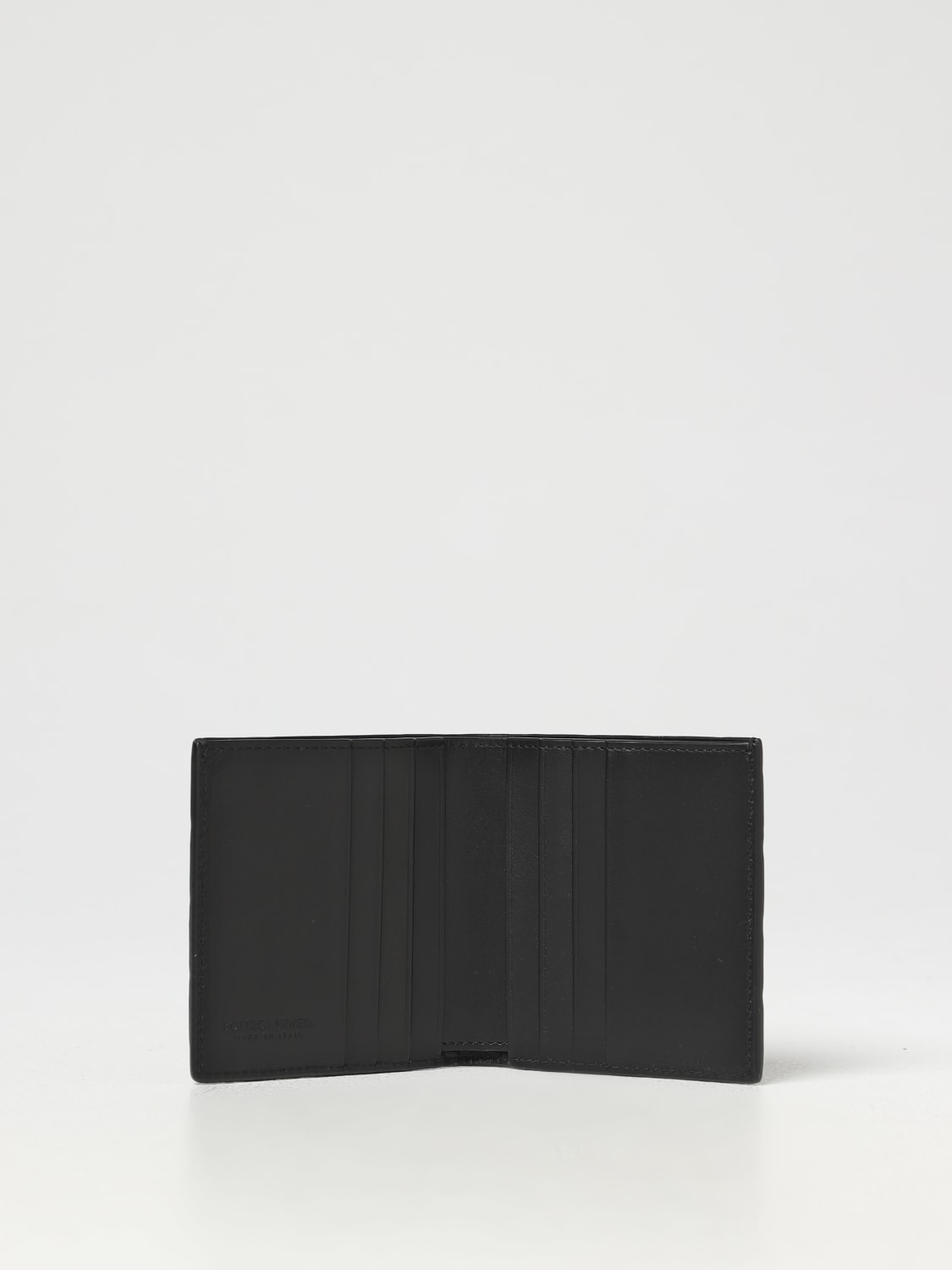 BOTTEGA VENETA WALLET: Bottega Veneta credit card holder in woven leather, Black - Img 2